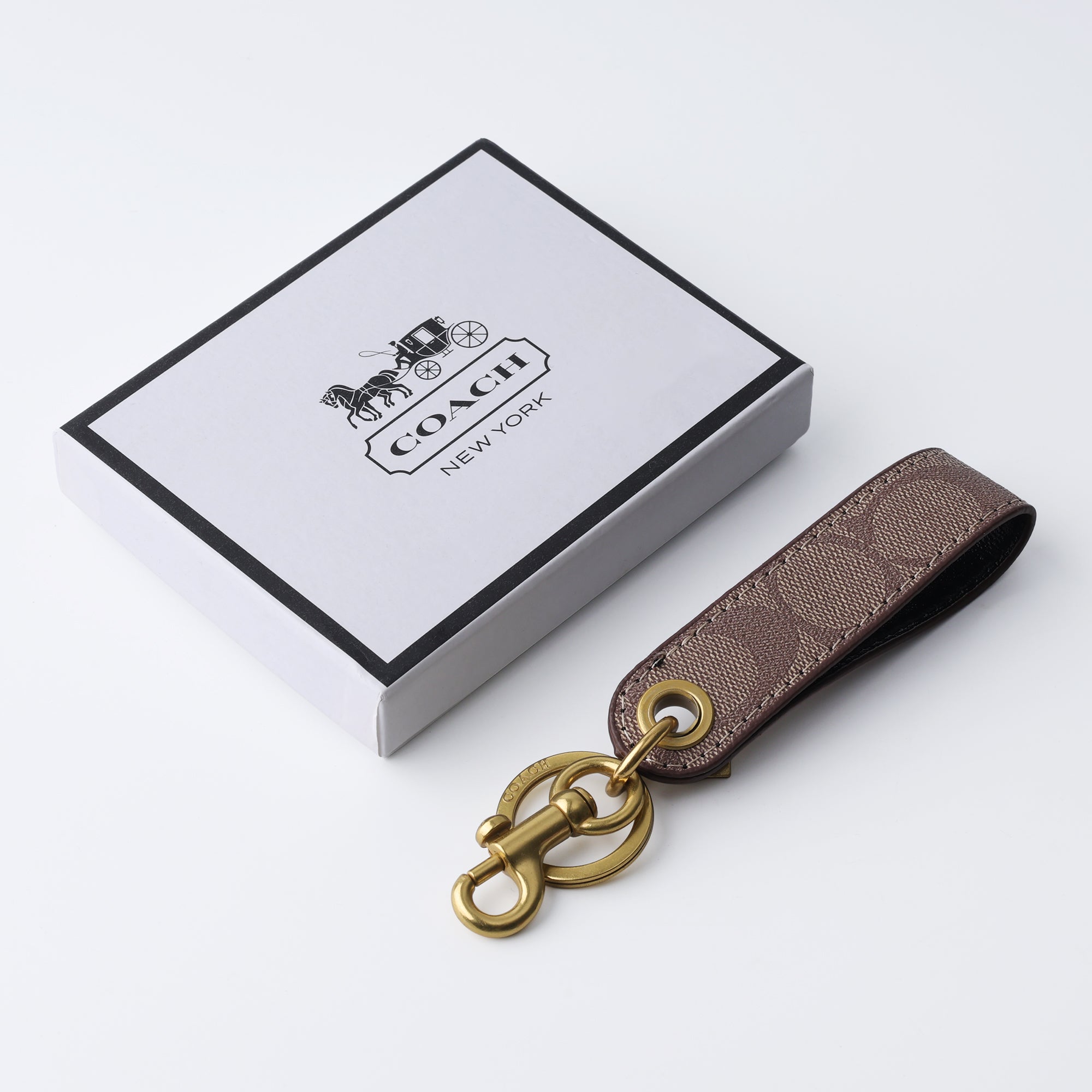 Mocha Signature Loop Keychain