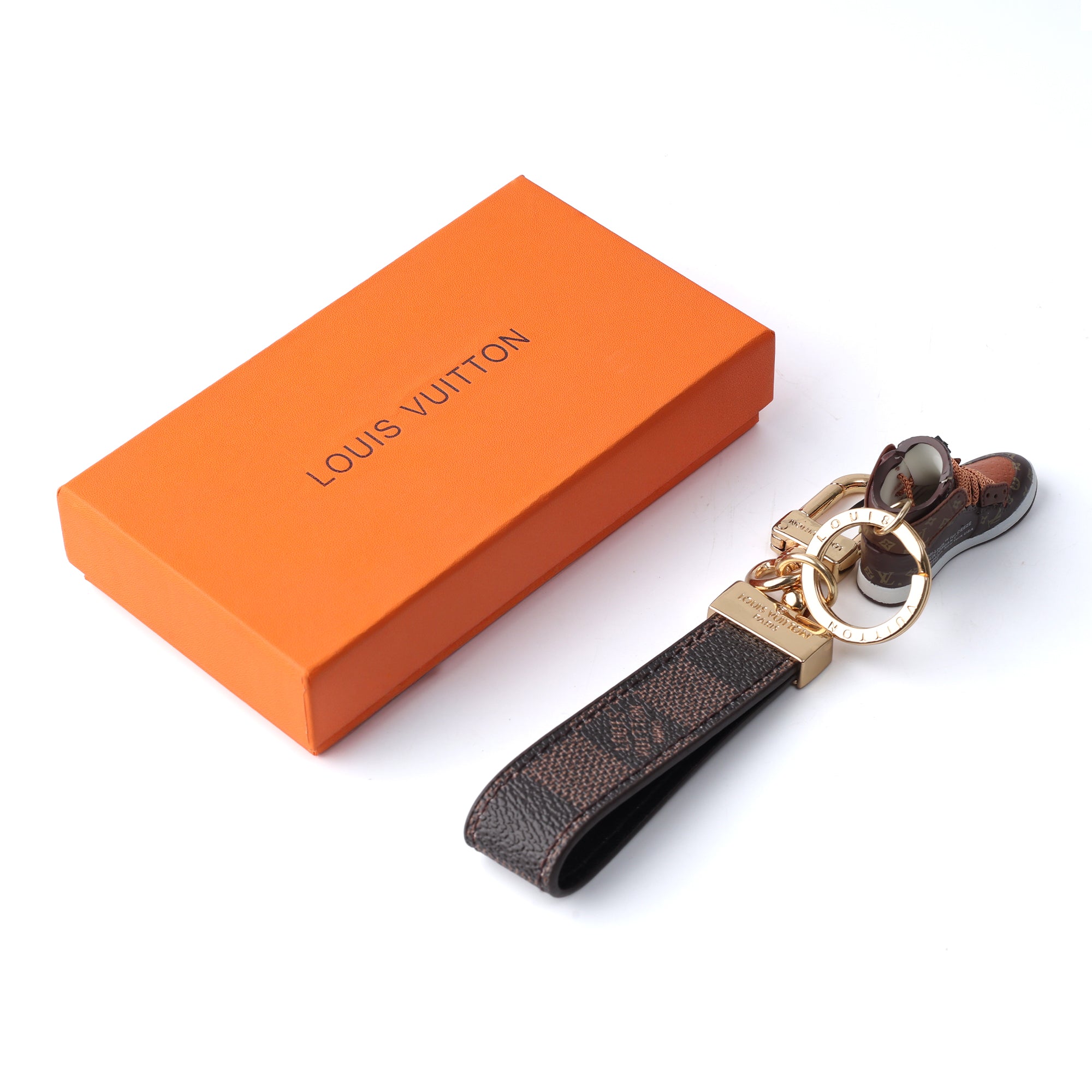 Monogram Racer Charm Keychain