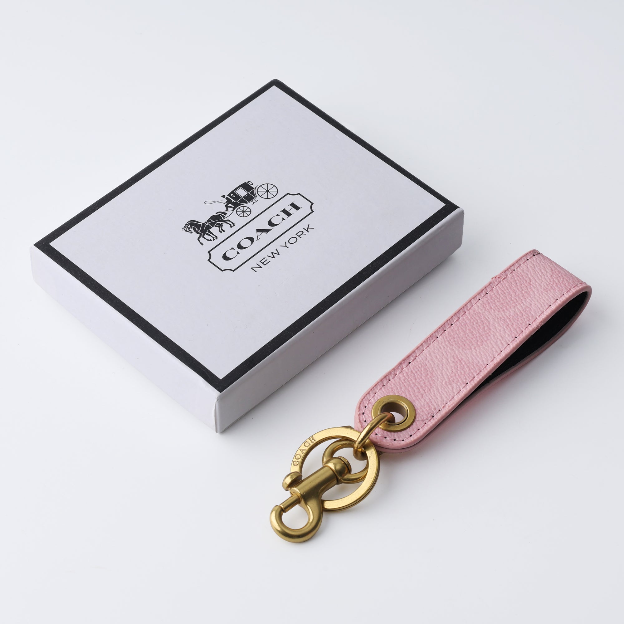 Blush Minimal Loop Keychain