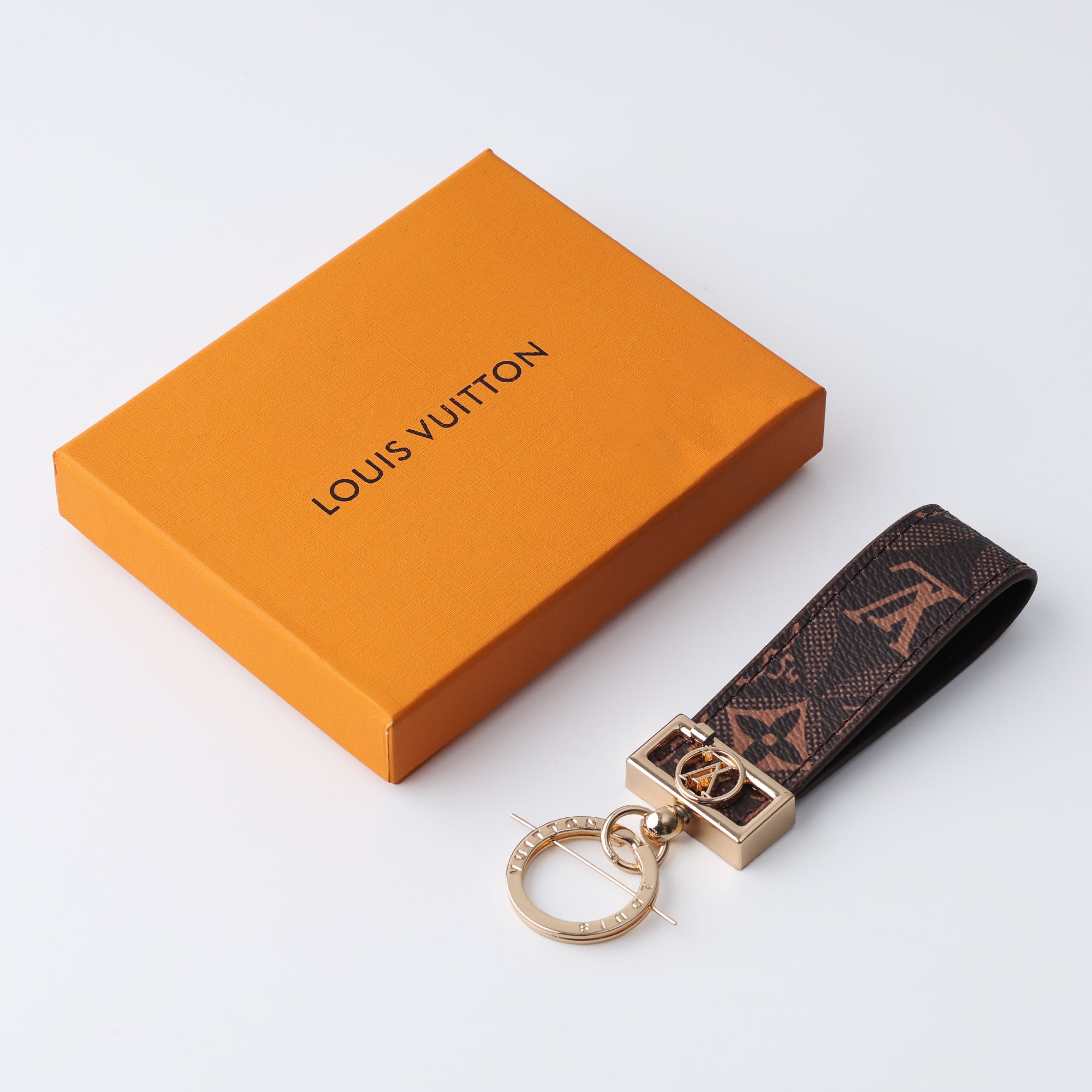 Mocha Graphic Loop Keychain