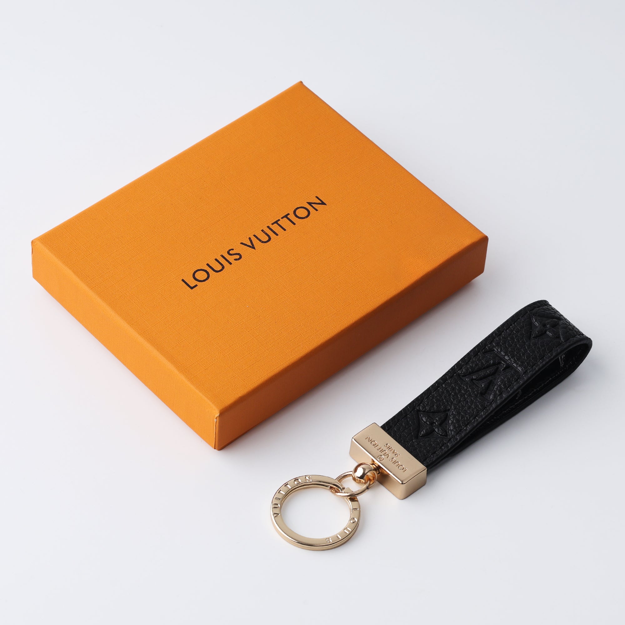 Midnight Embossed Loop Keychain
