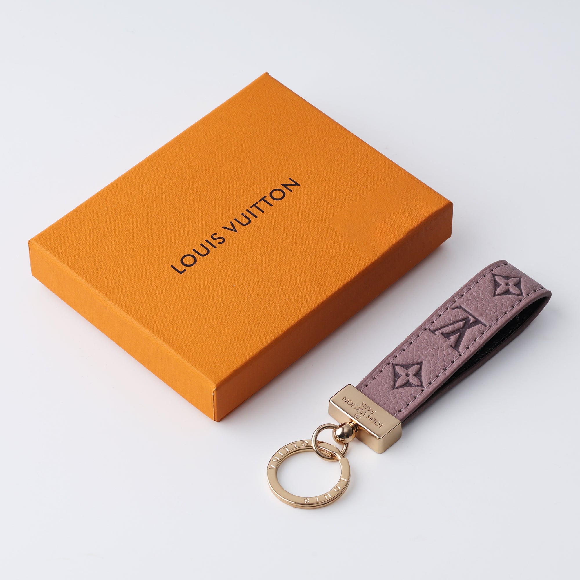 Mauve Embossed Loop Keychain