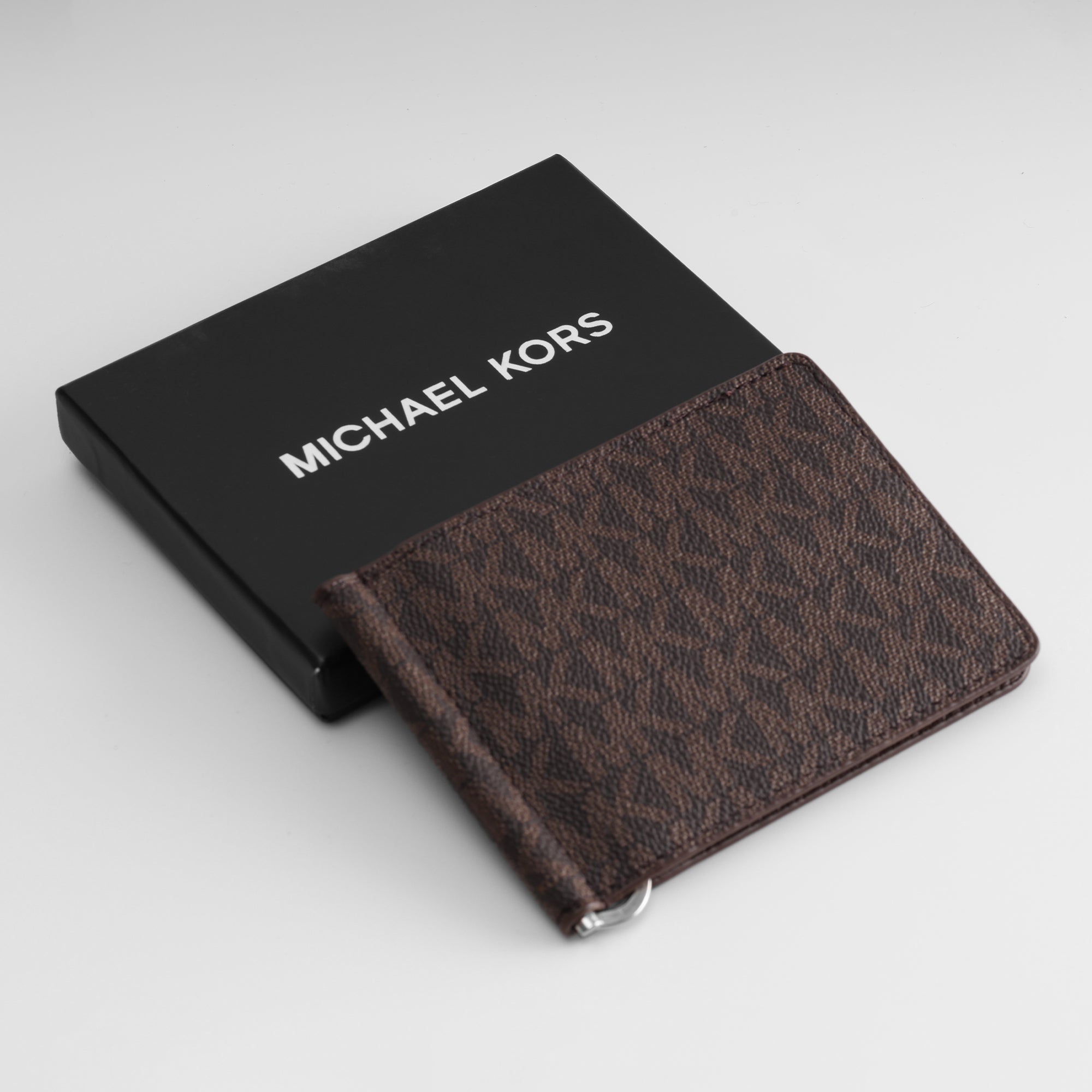 Espresso Monogram Money Clip Wallet