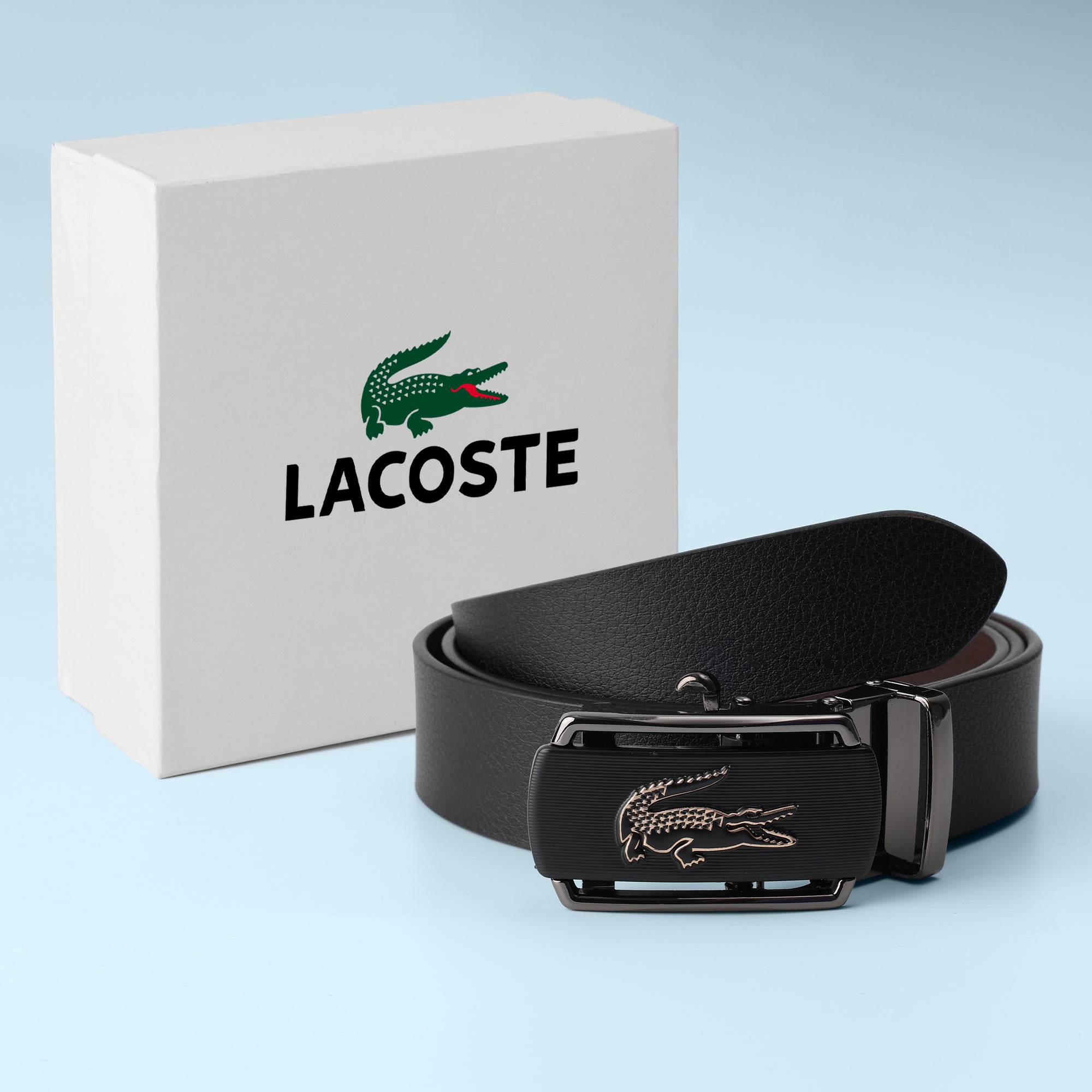 Noir Crest Automatic Buckle Belt