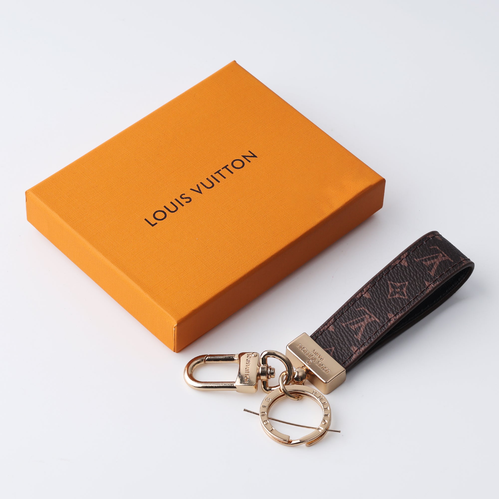 Espresso Dual-Hook Loop Keychain