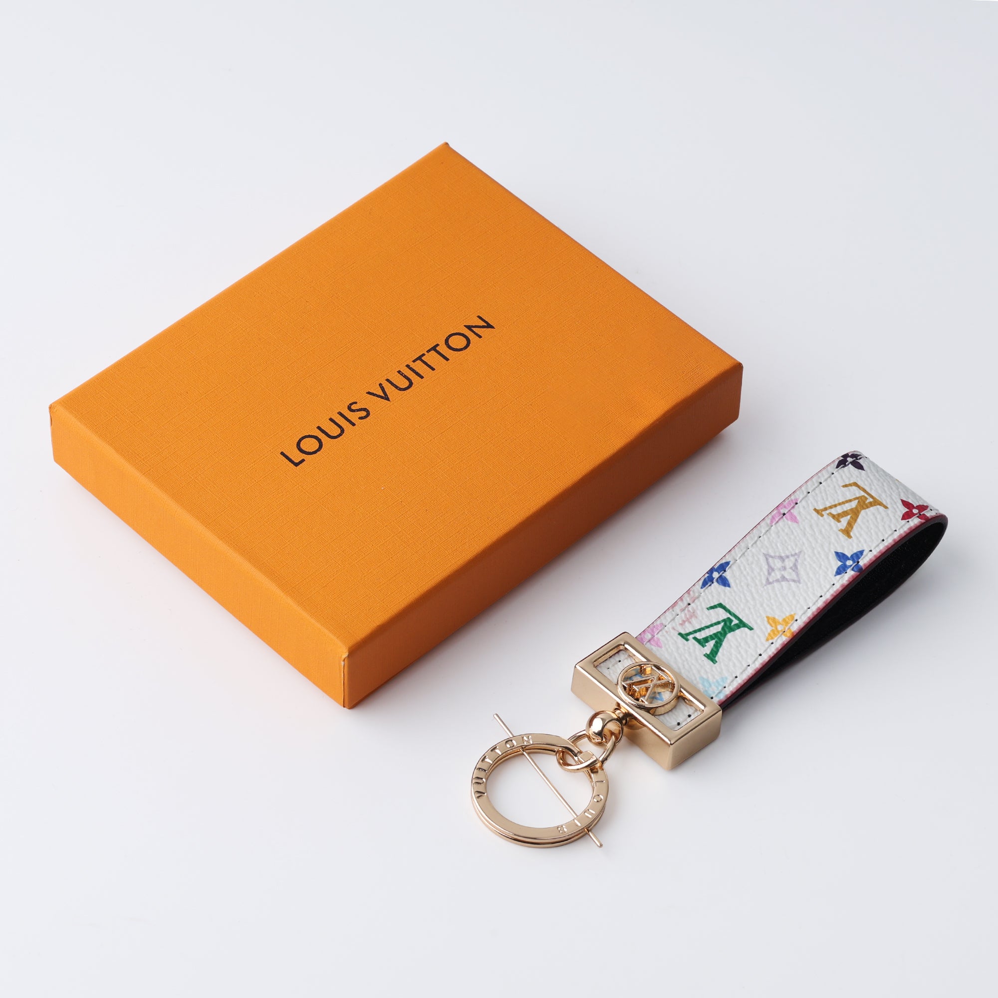Spectrum White Loop Keychain