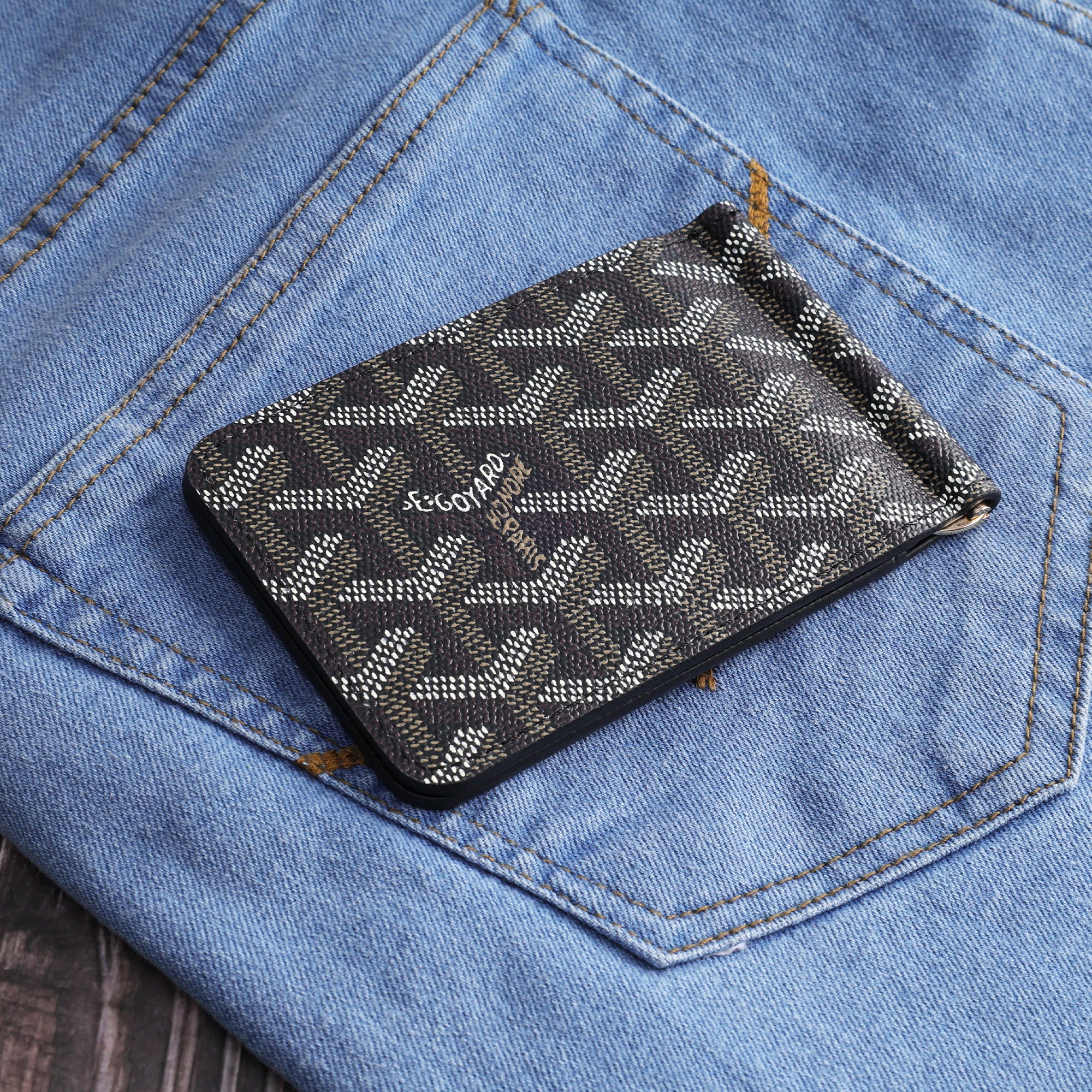 Noir Heritage Pattern Wallet