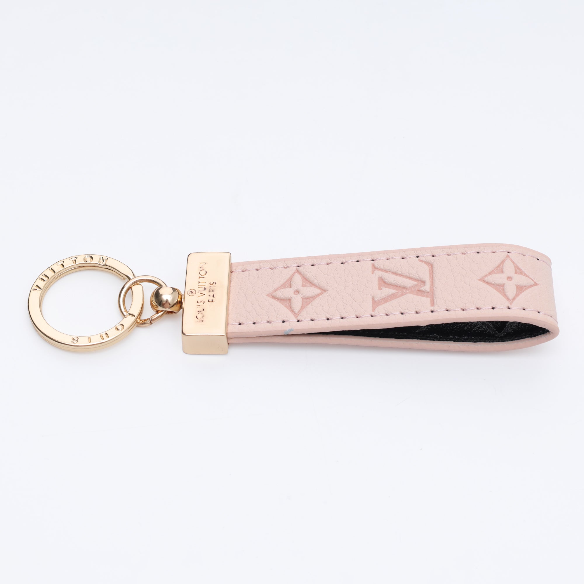Blush Embossed Loop Keychain