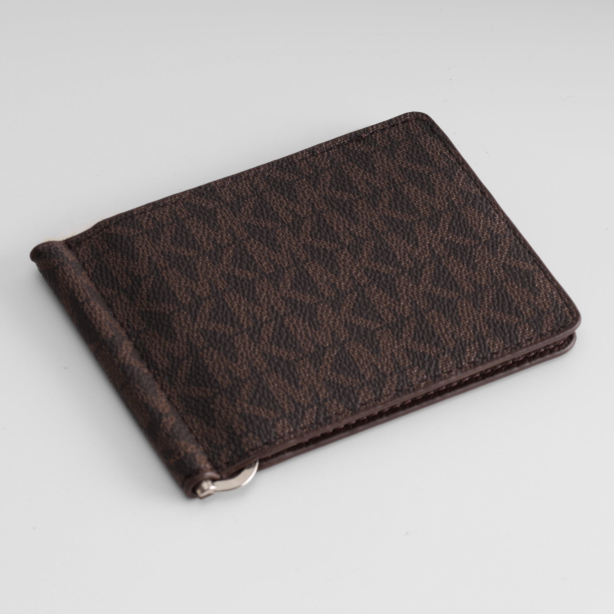 Espresso Monogram Money Clip Wallet