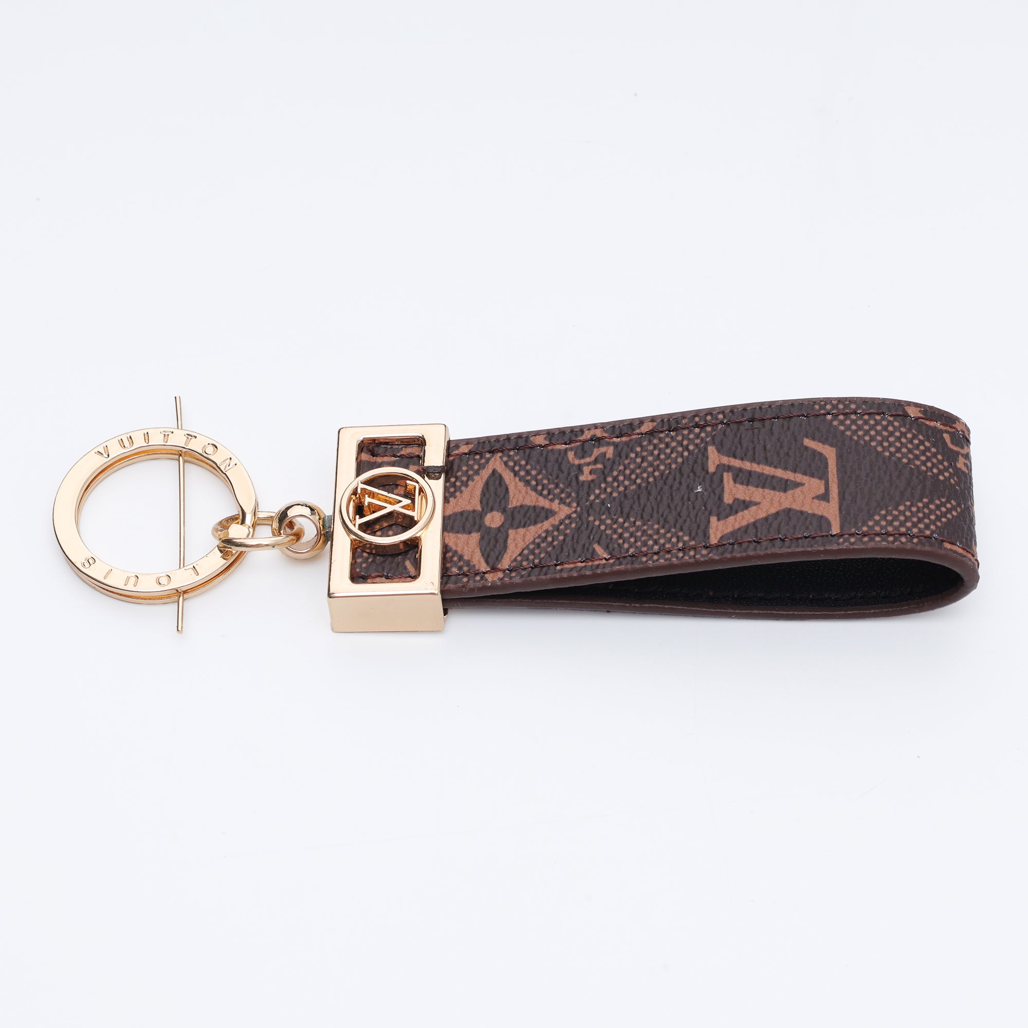 Mocha Graphic Loop Keychain