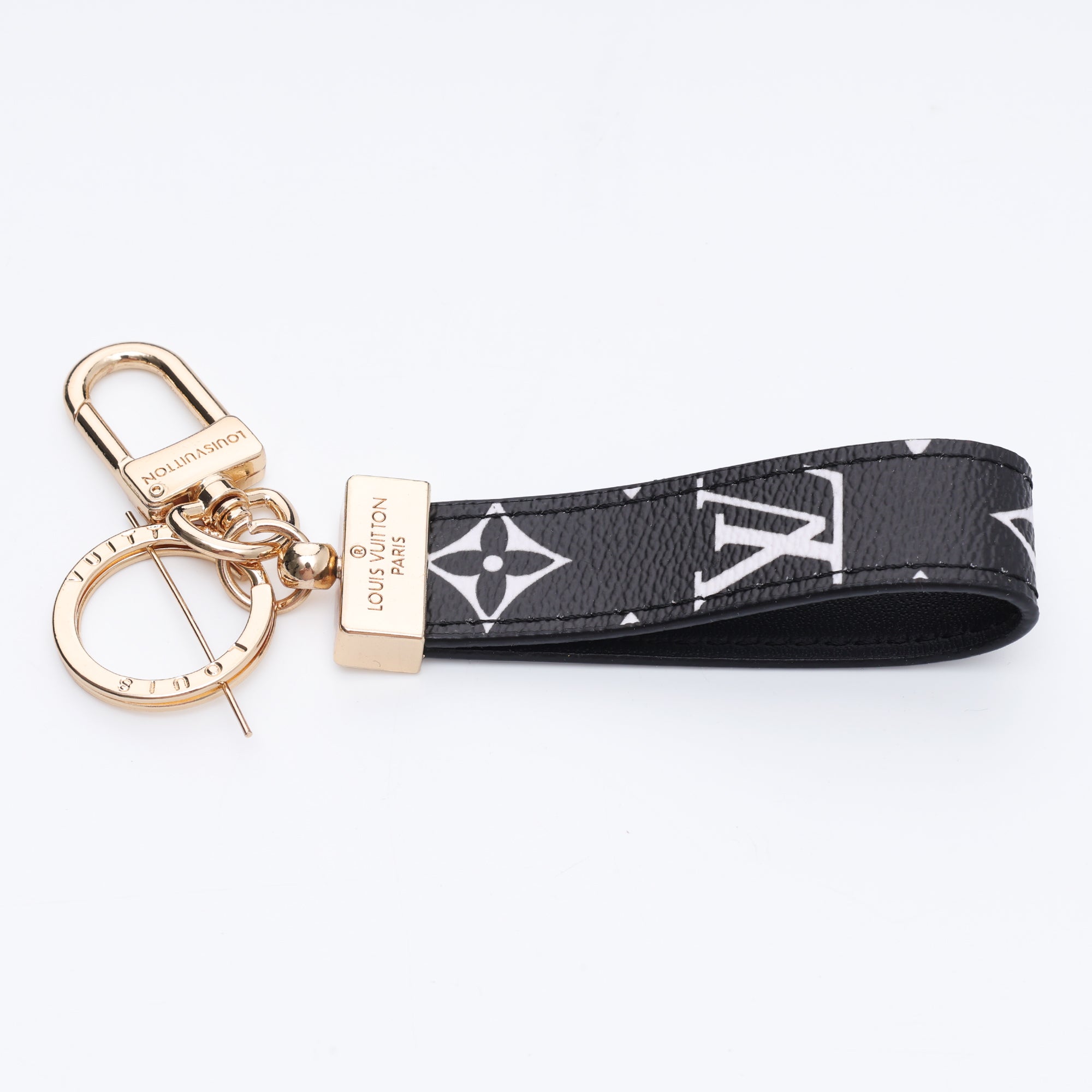 Noir Graphic Dual-Hook Keychain