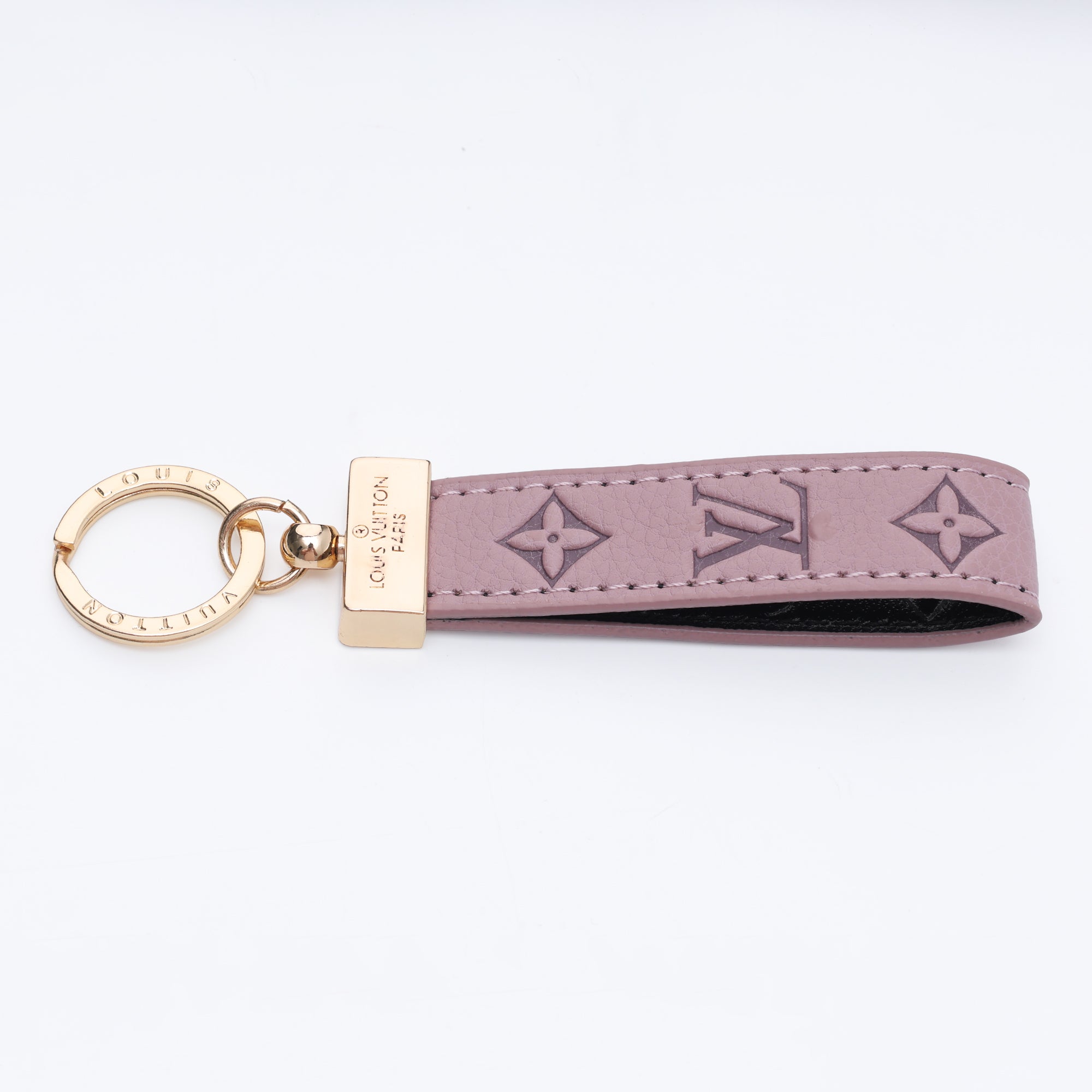 Mauve Embossed Loop Keychain