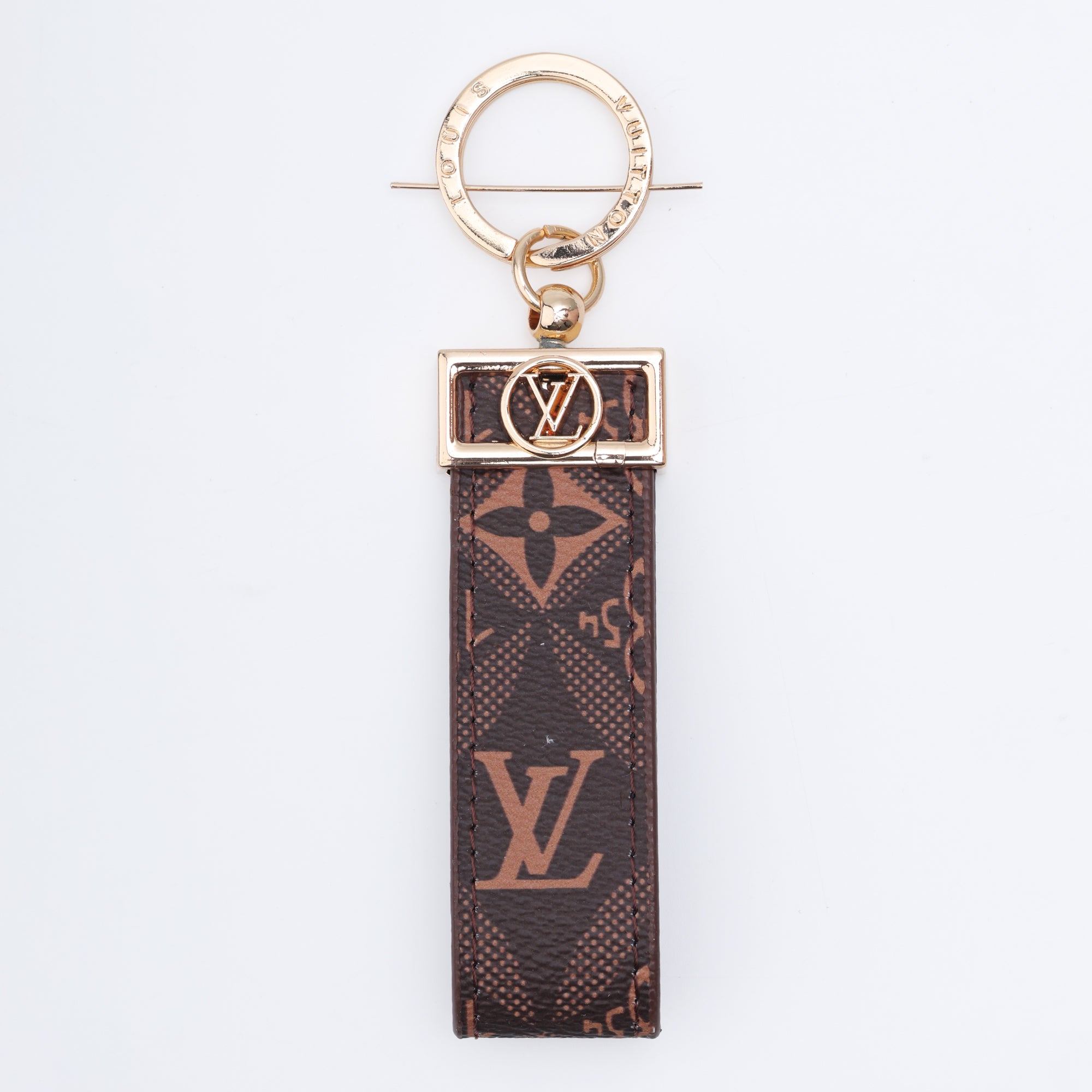 Mocha Graphic Loop Keychain