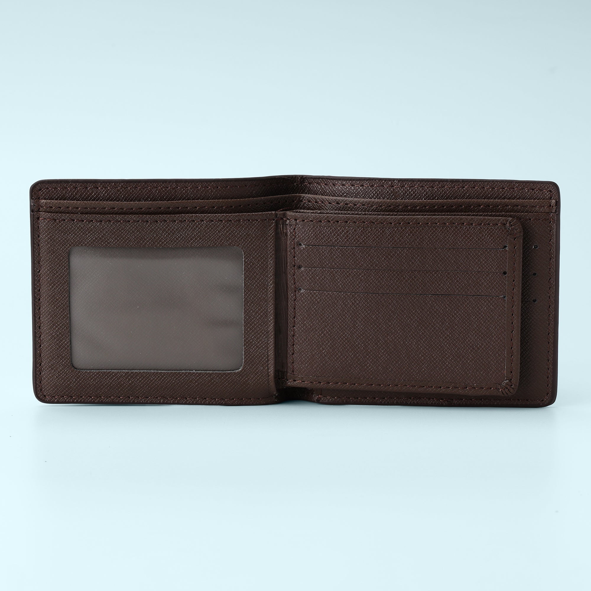 Espresso Crosshatch Bifold Wallet