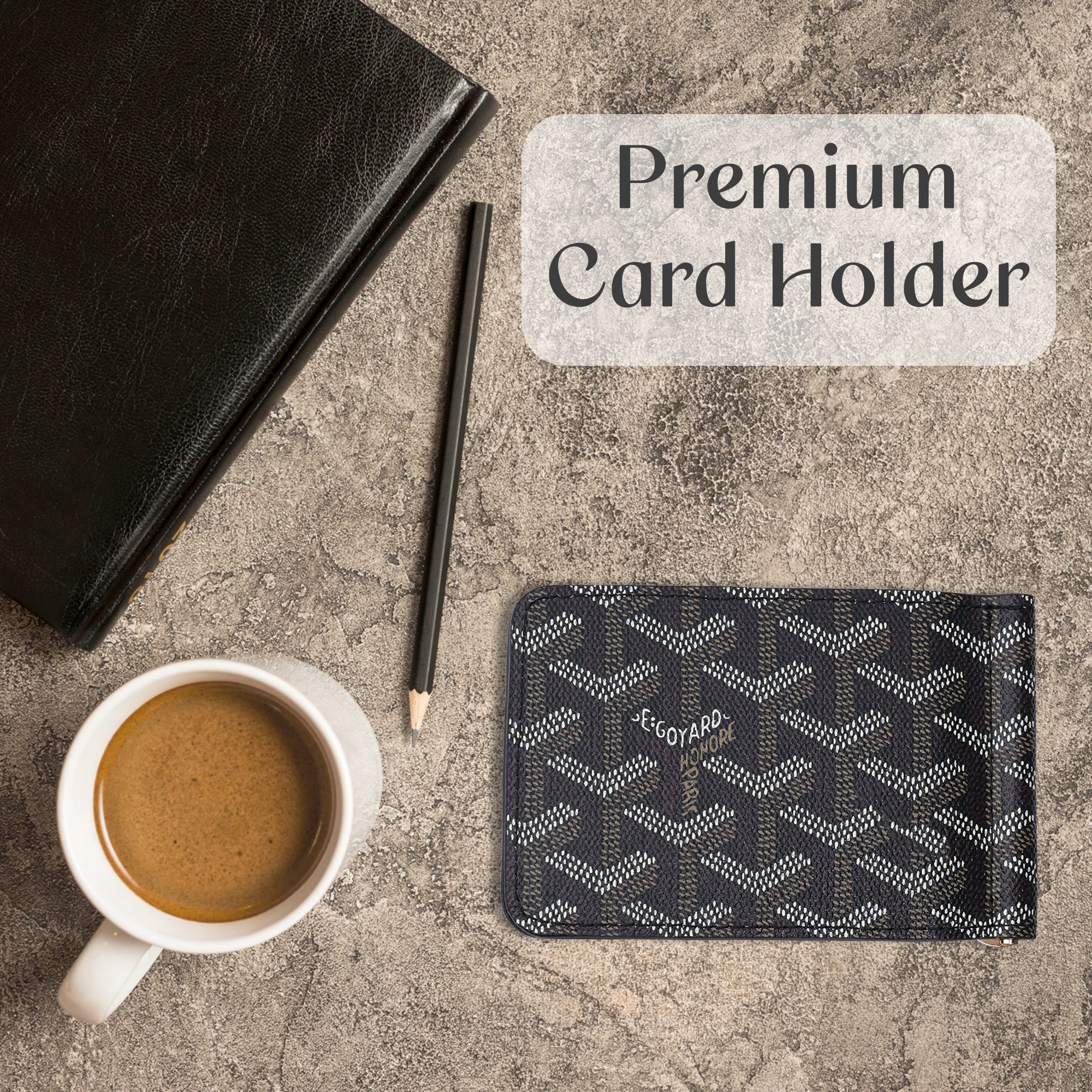 Noir Heritage Pattern Wallet