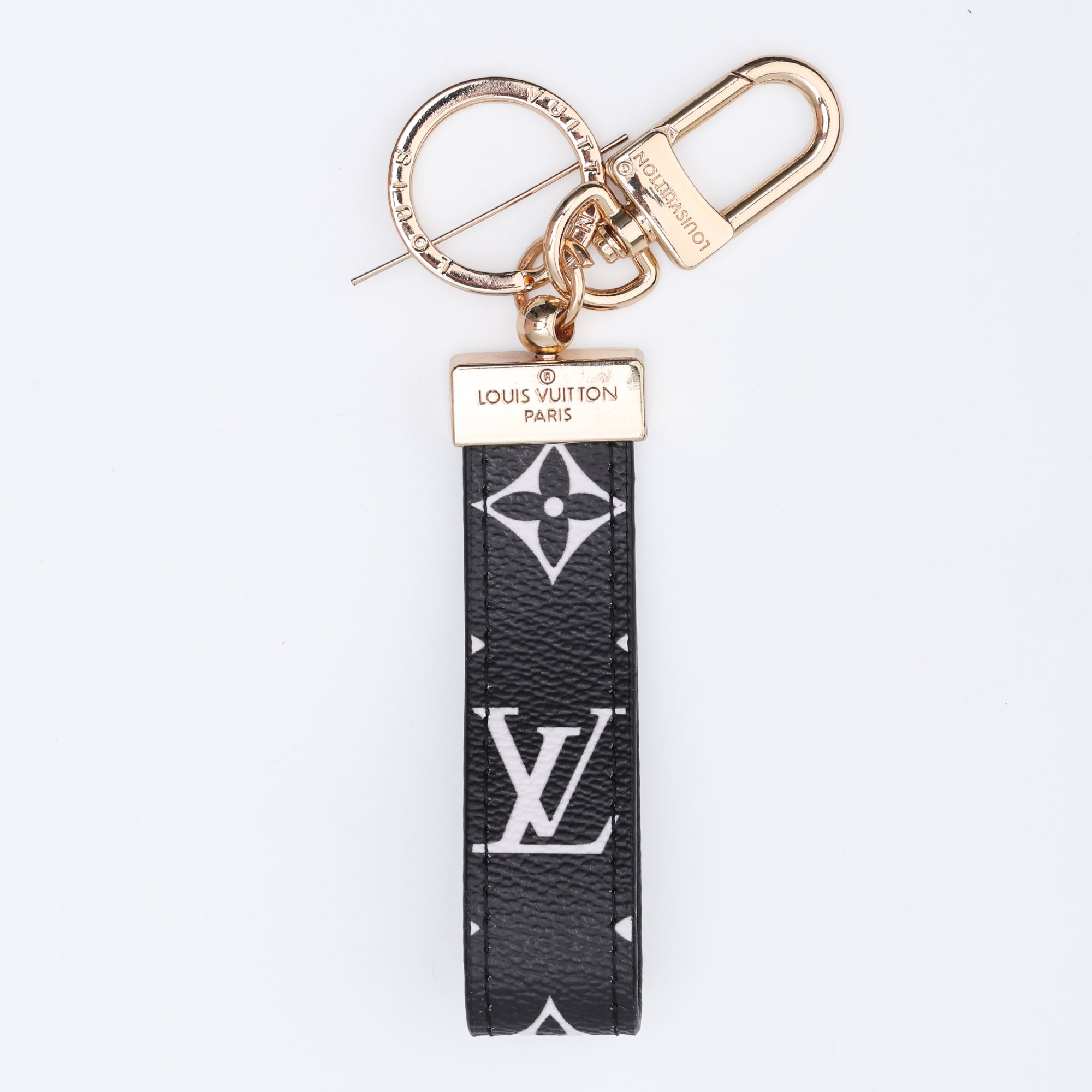 Noir Graphic Dual-Hook Keychain