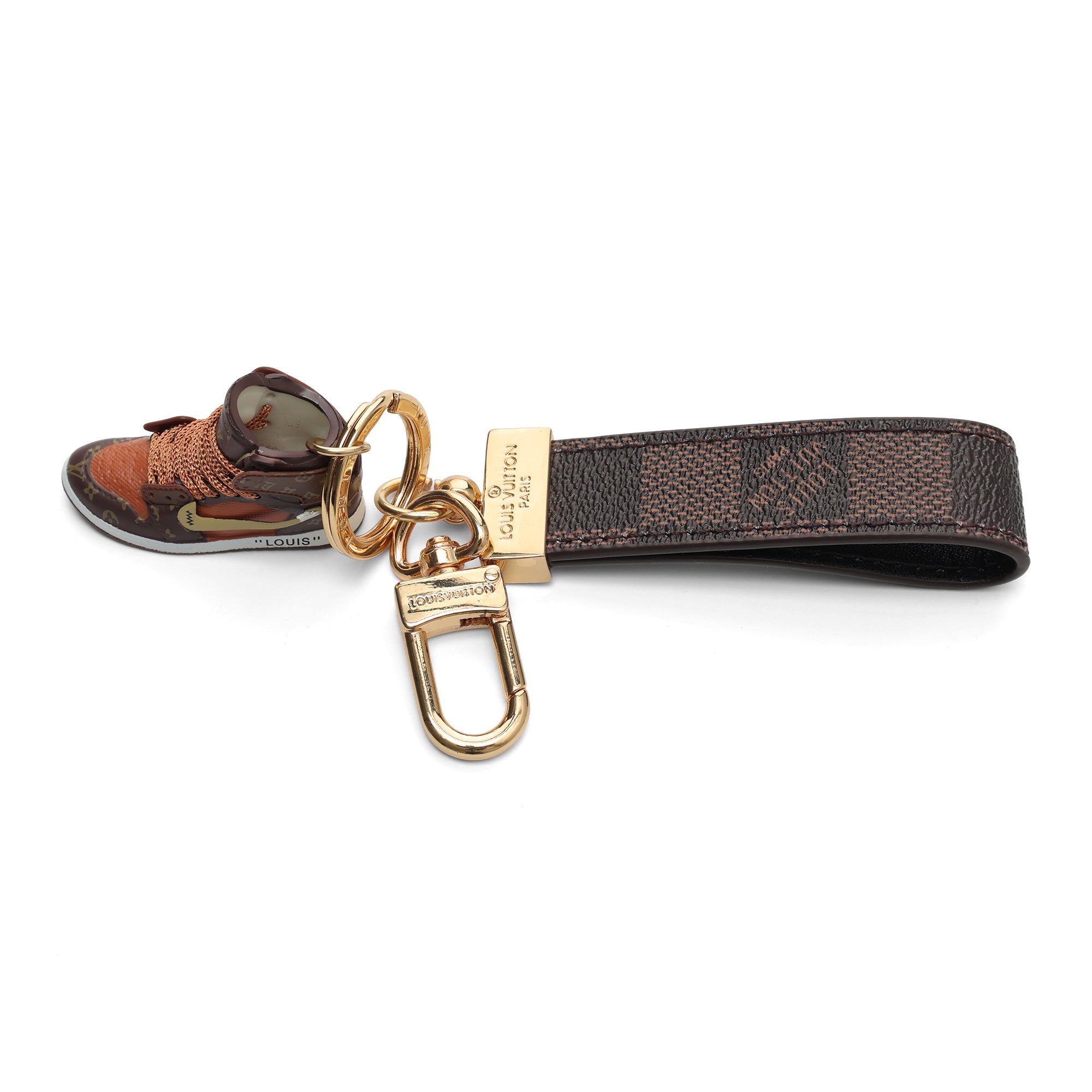 Monogram Racer Charm Keychain