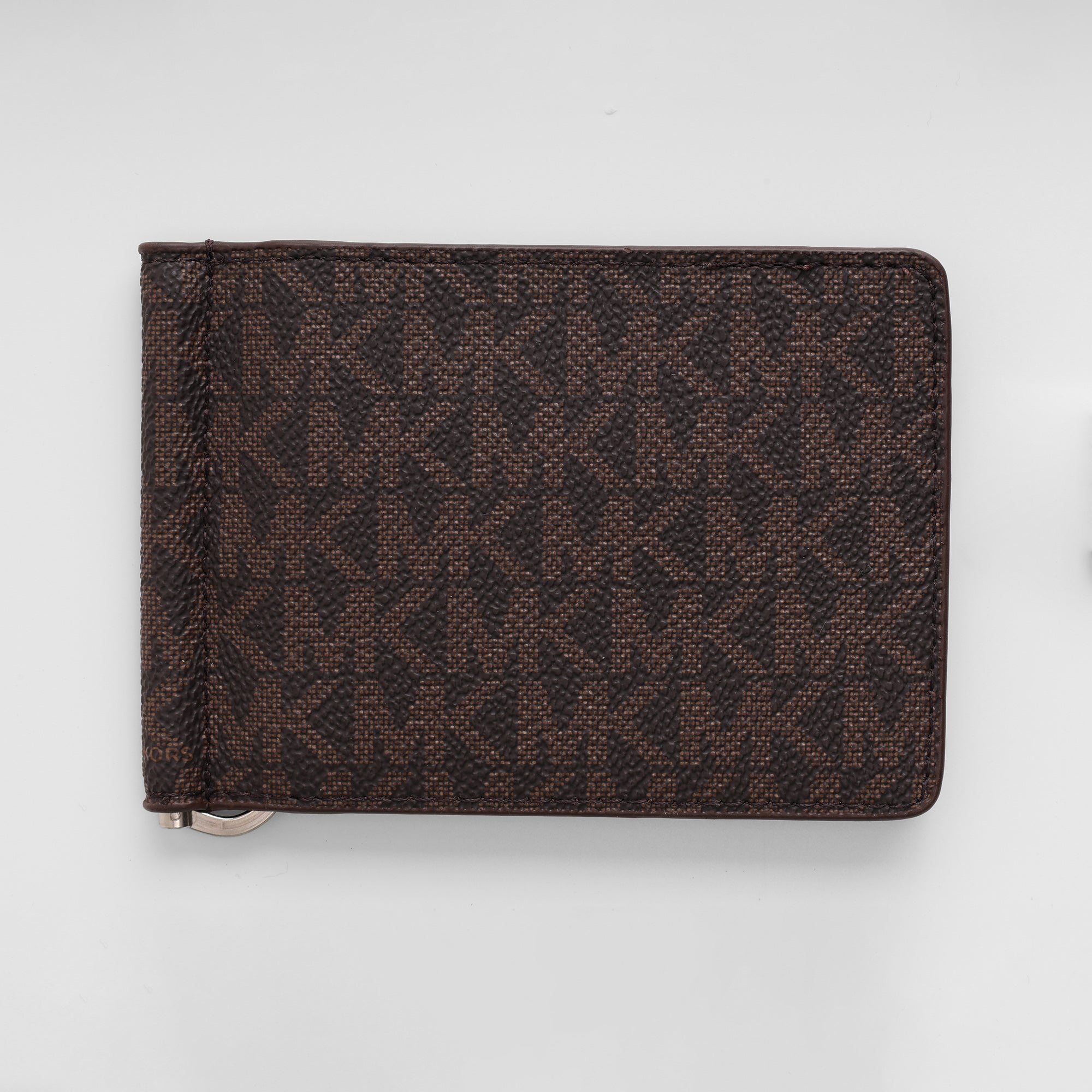Espresso Monogram Money Clip Wallet