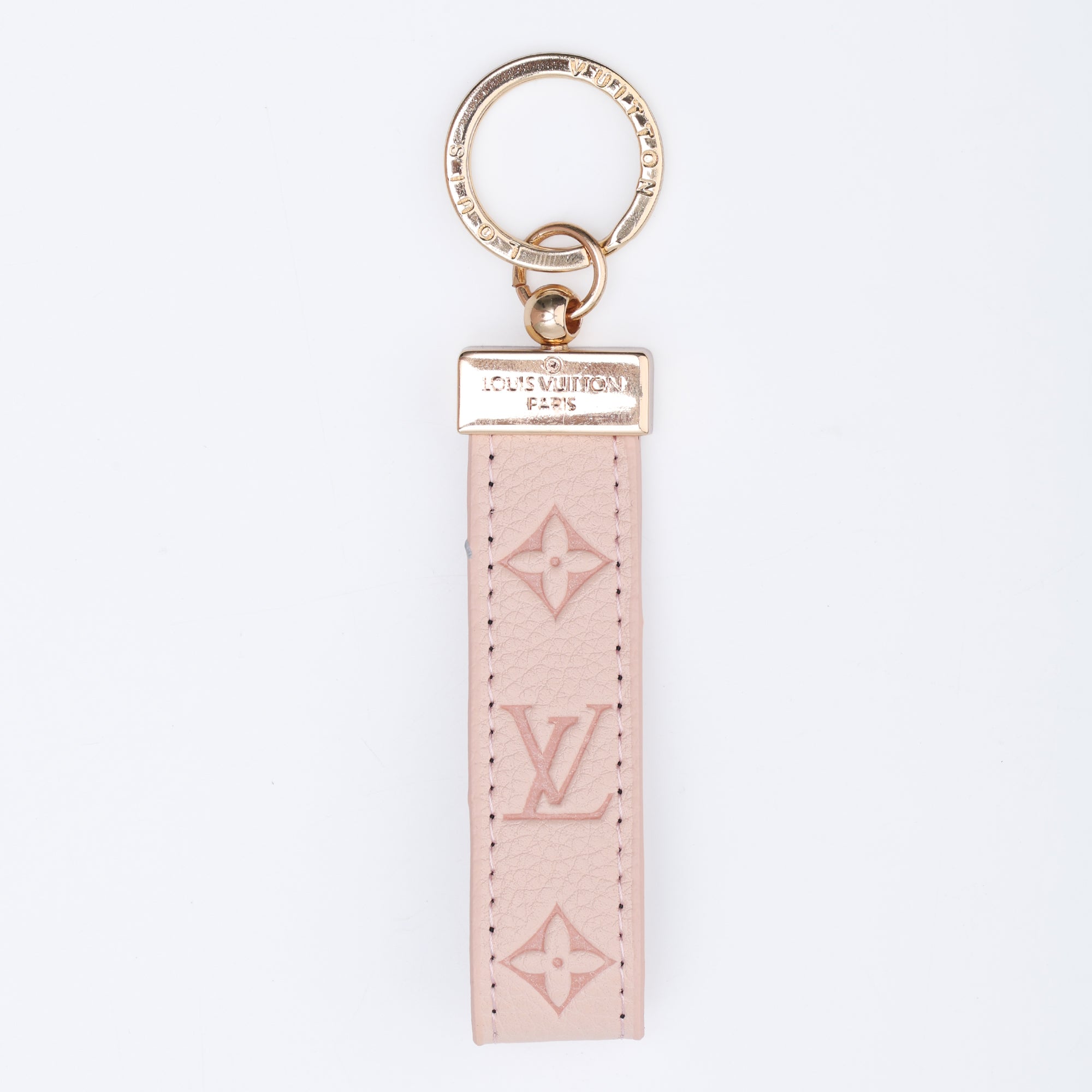 Blush Embossed Loop Keychain