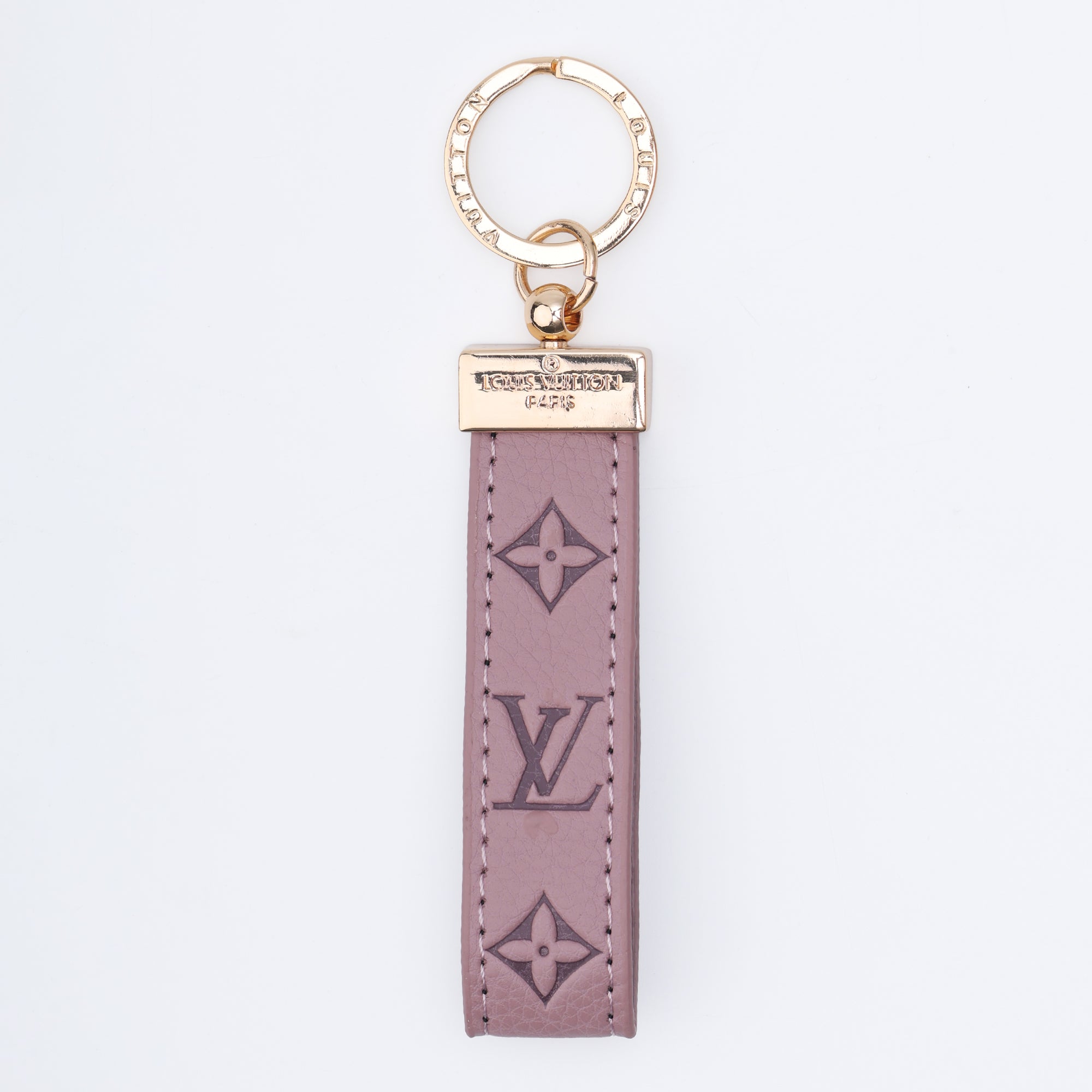 Mauve Embossed Loop Keychain