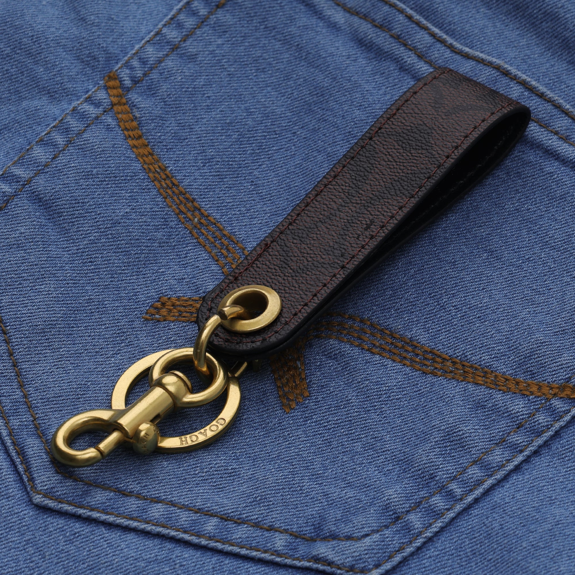 Espresso Heritage Loop Keychain
