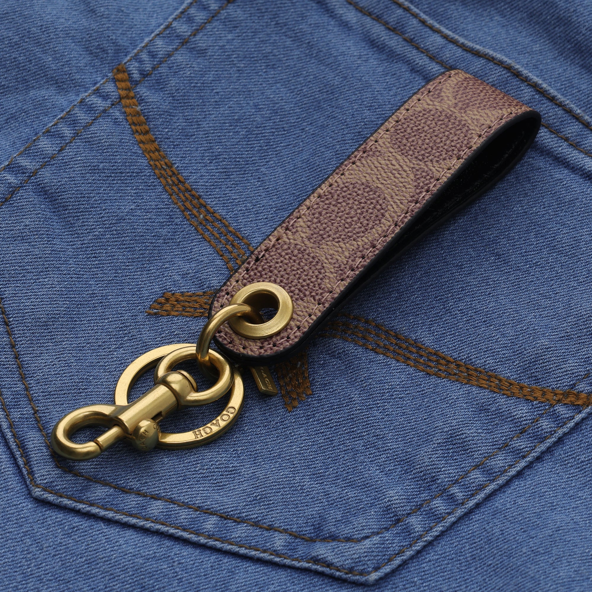 Heritage Tan Loop Keychain