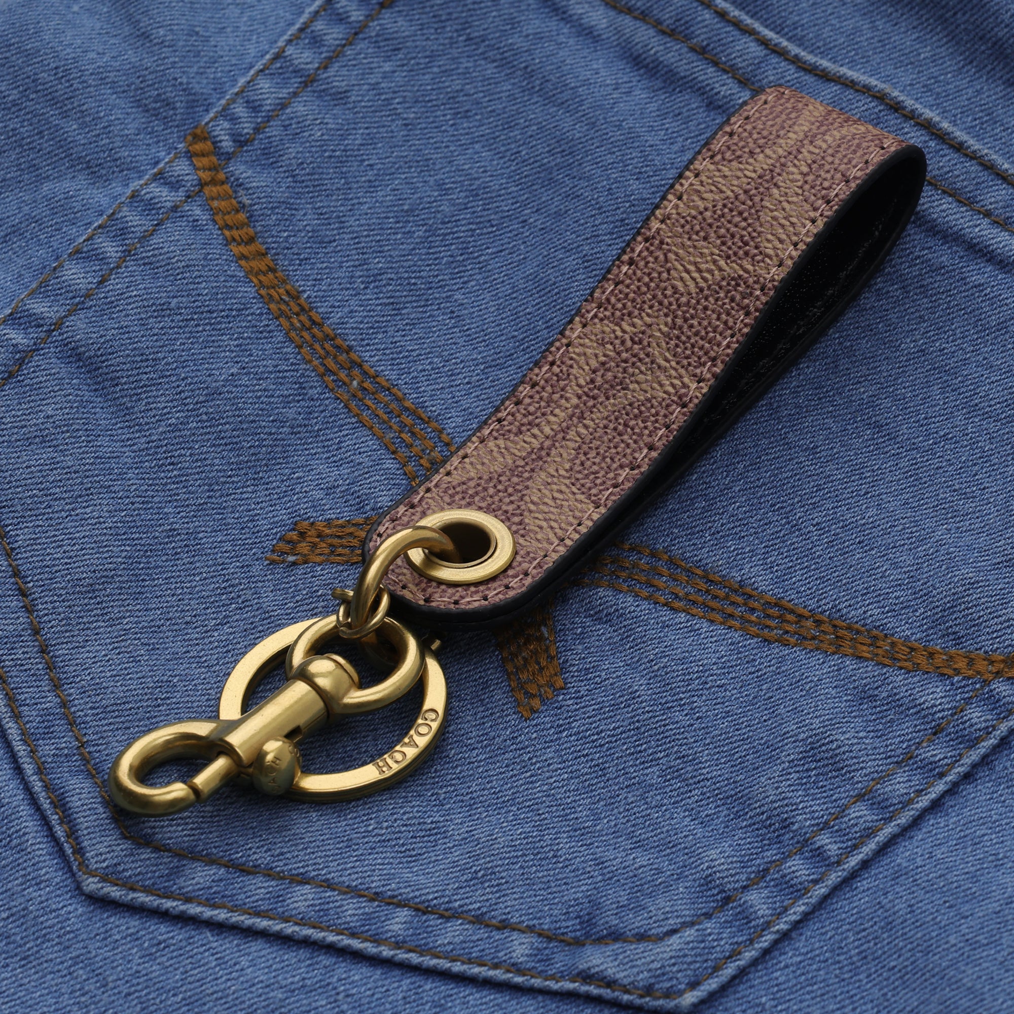 Heritage Tan Loop Keychain