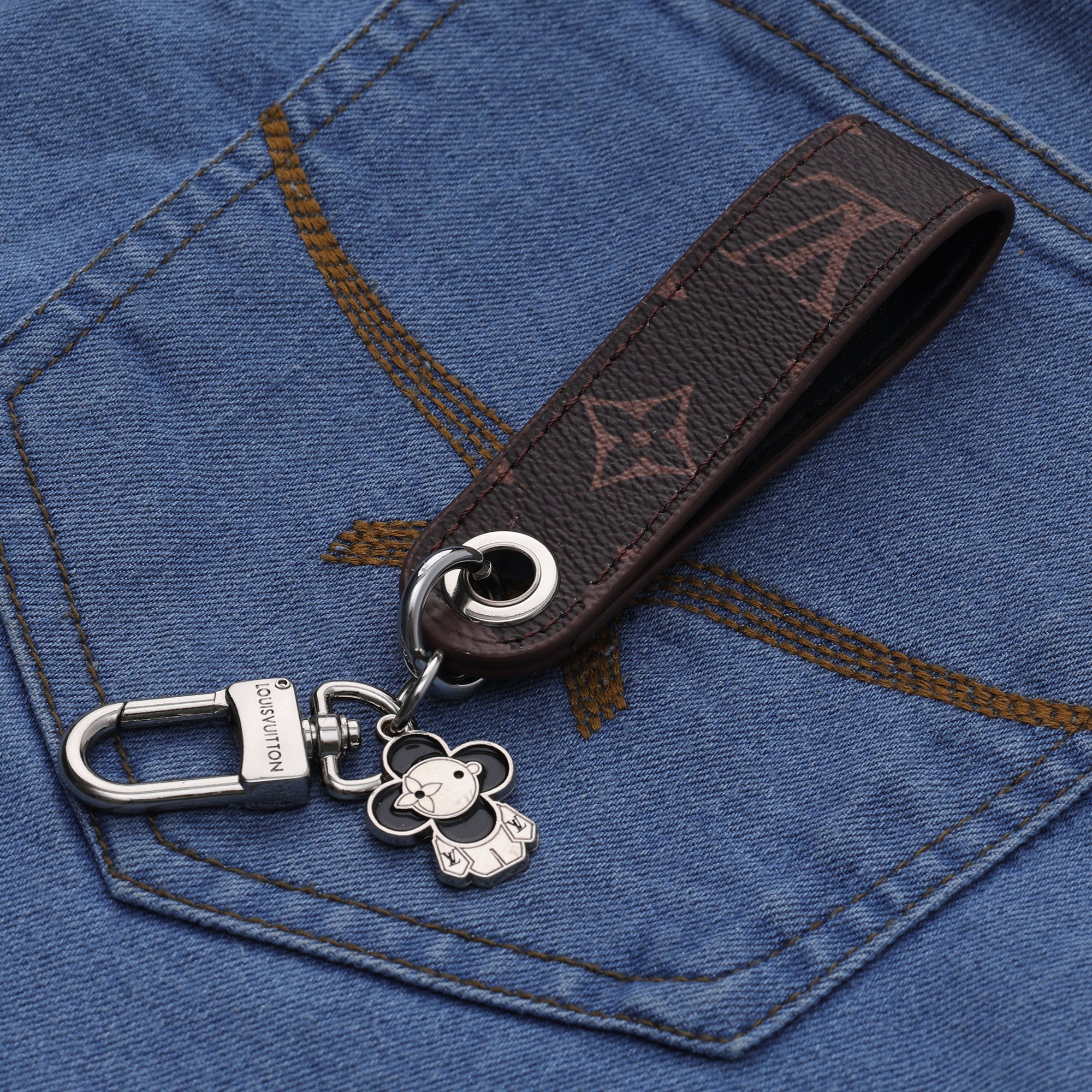 Espresso Charm Loop Keychain
