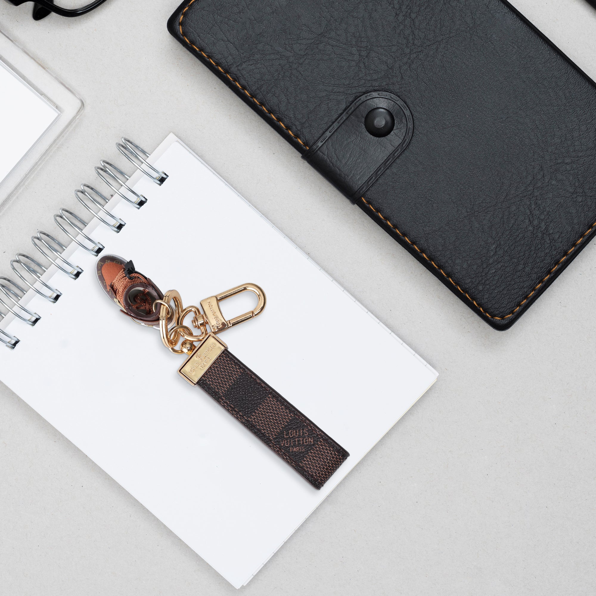 Monogram Racer Charm Keychain