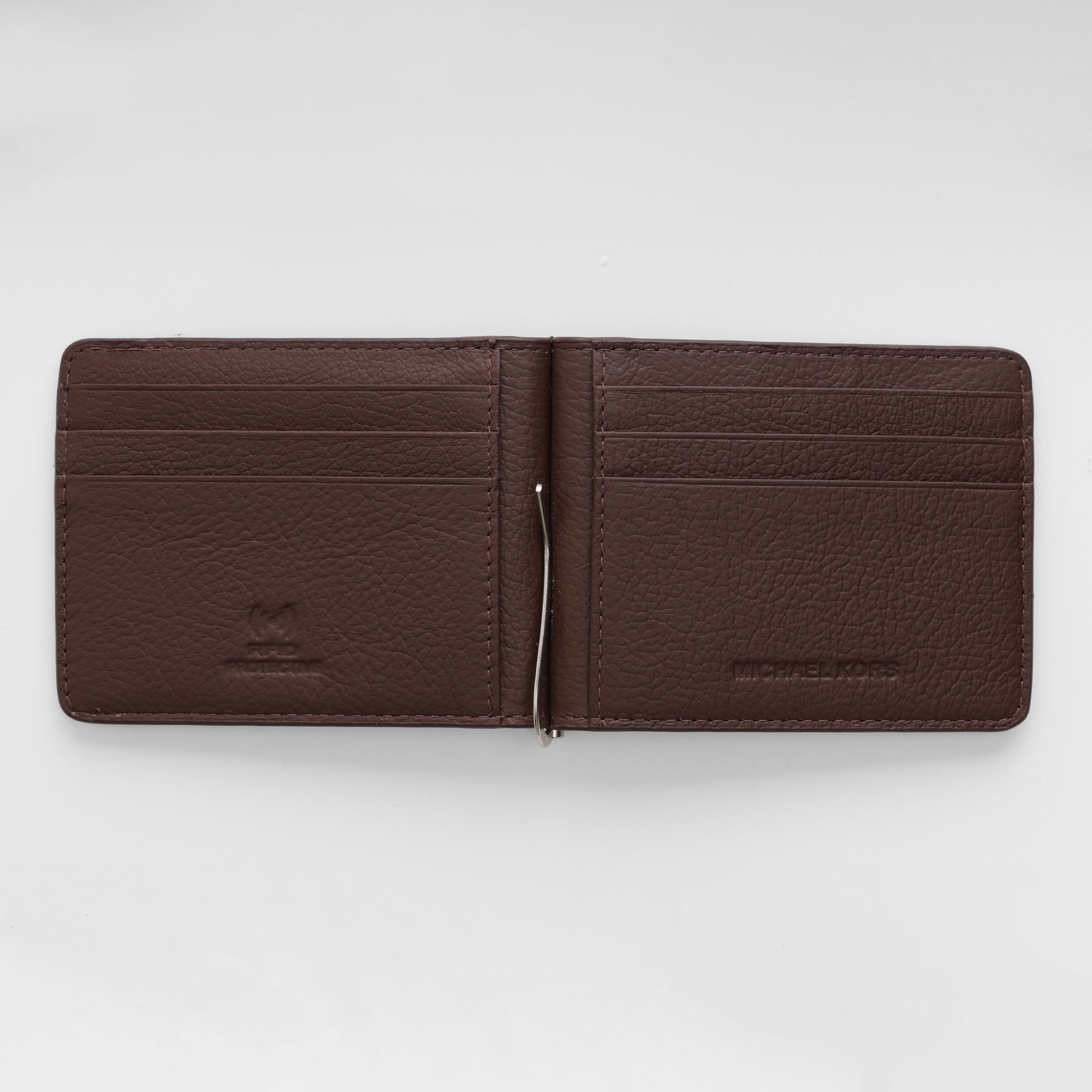 Espresso Monogram Money Clip Wallet