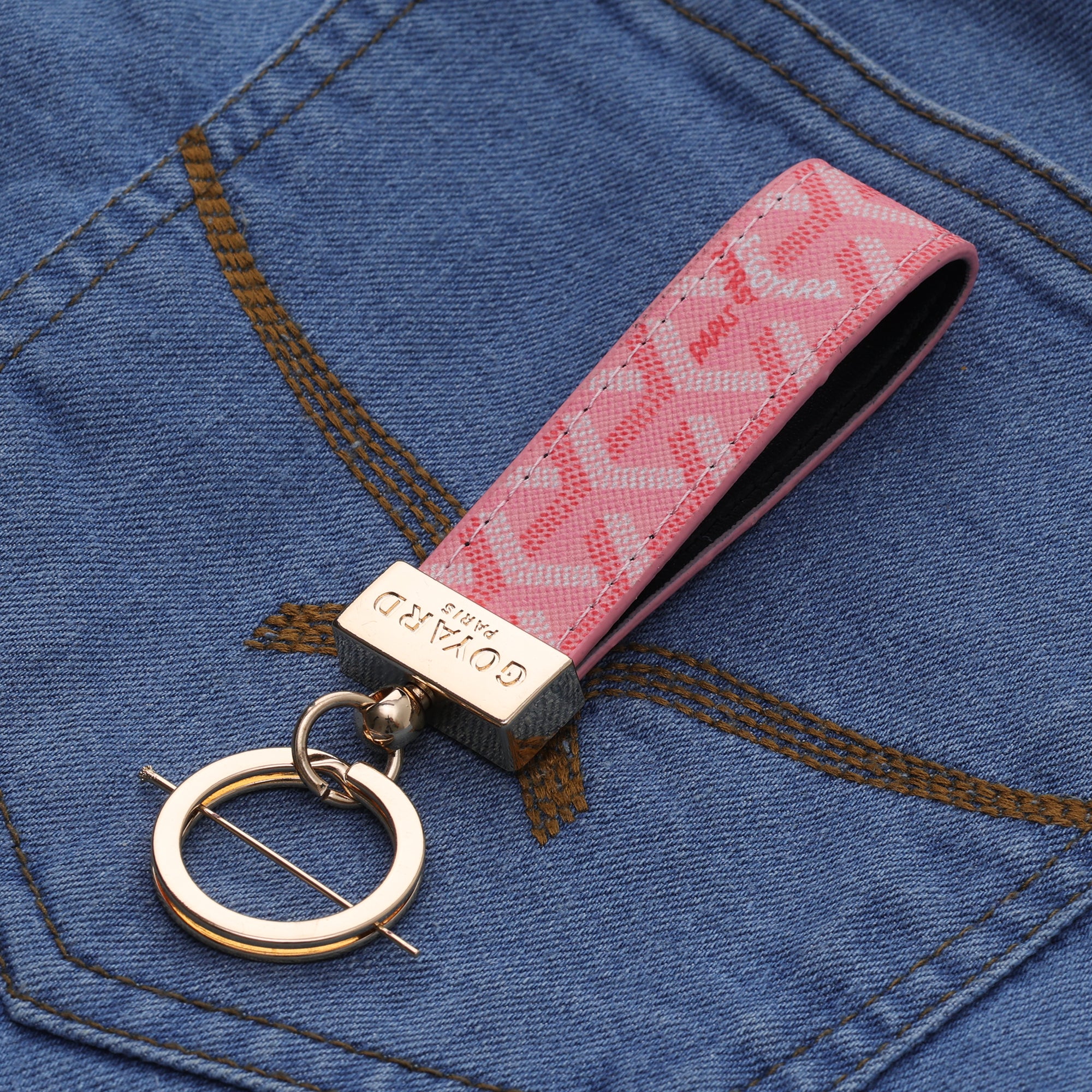 Blush Minimal Loop Keychain