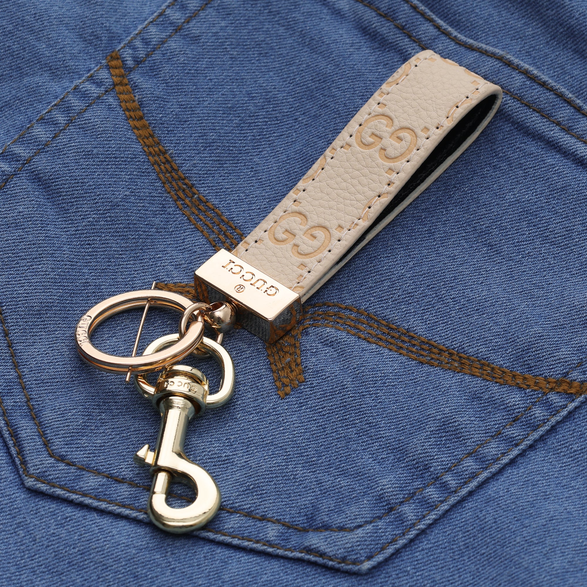 Ivory Luxe Utility Loop Keychain