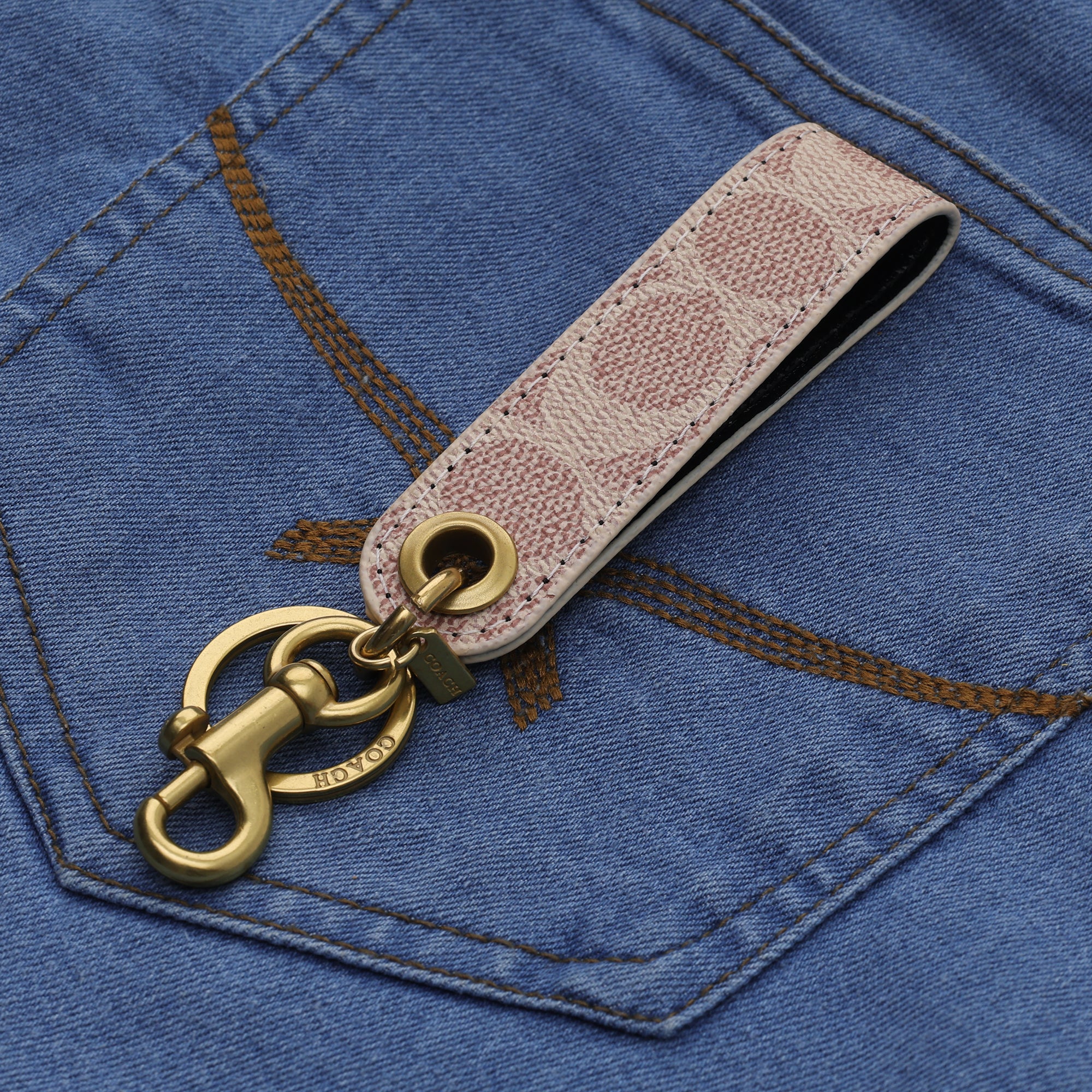 Blush Signature Loop Keychain