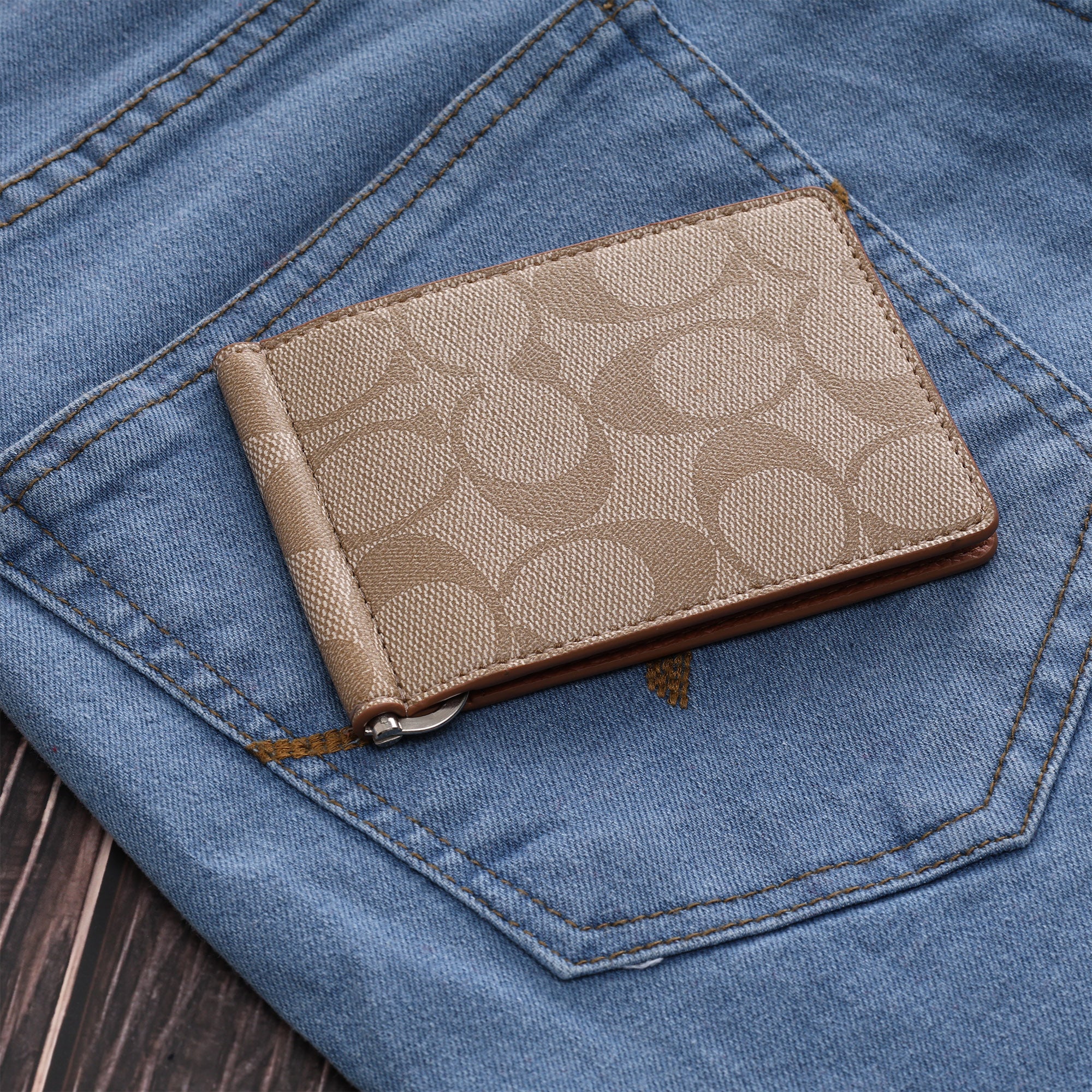 Sandstone Signature Money Clip Wallet