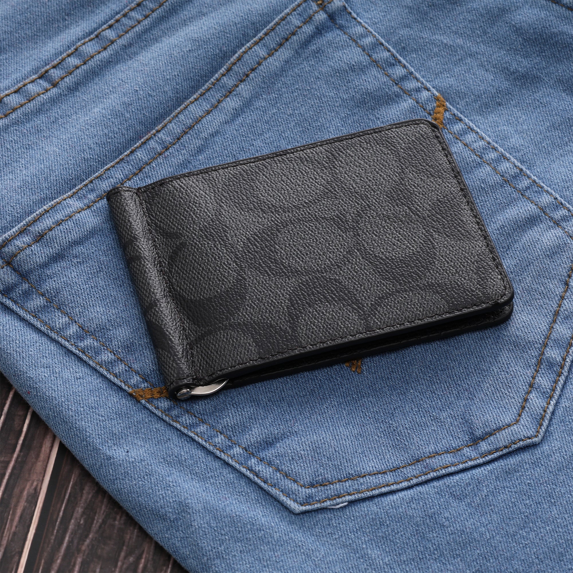 Midnight Signature Money Clip Wallet