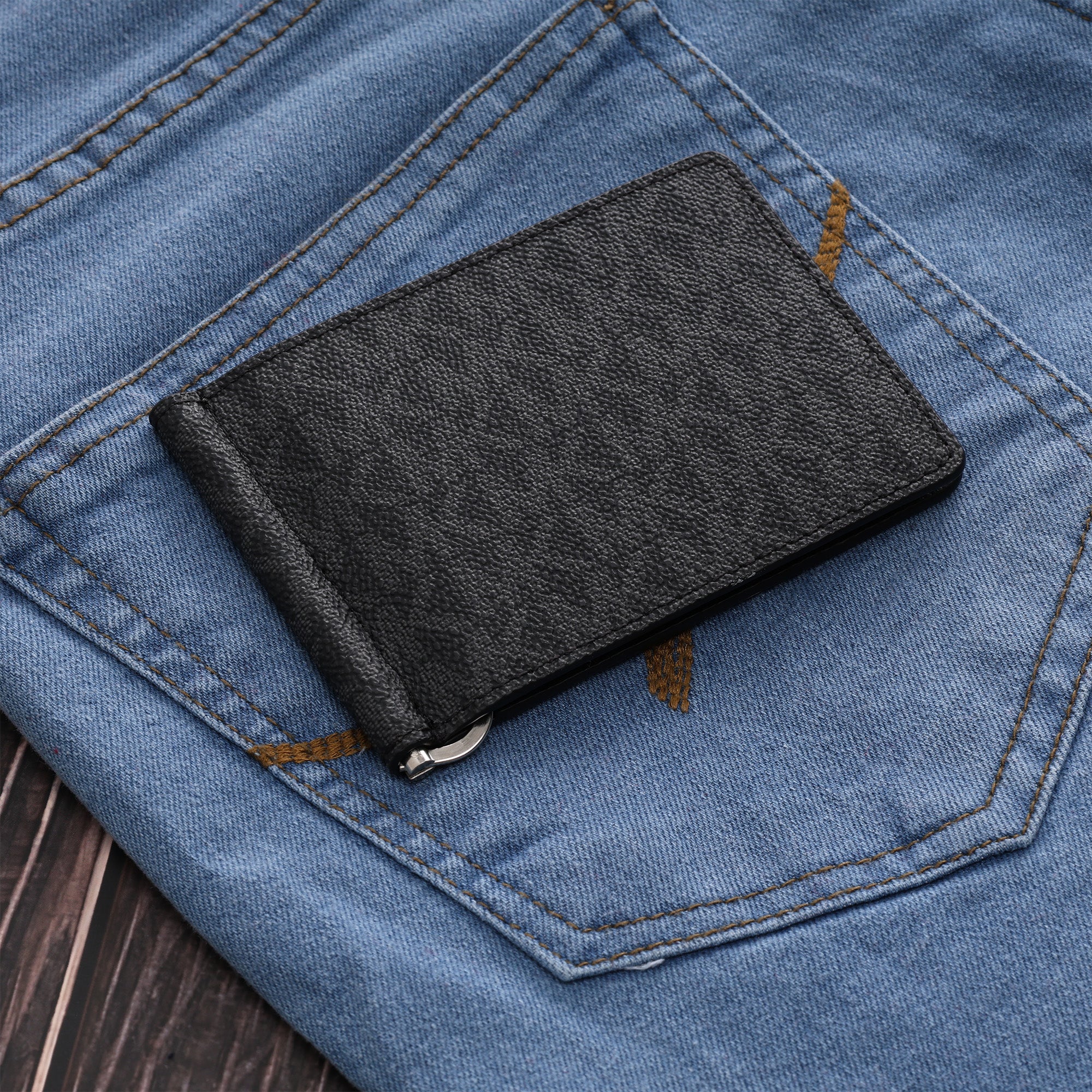 Shadow Monogram Money Clip Wallet
