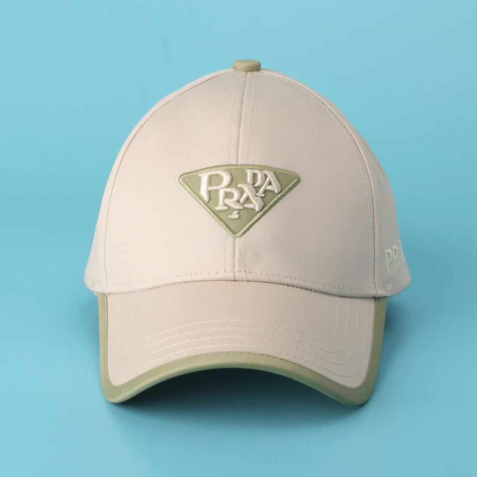 Beige & Sage Designer Baseball Cap